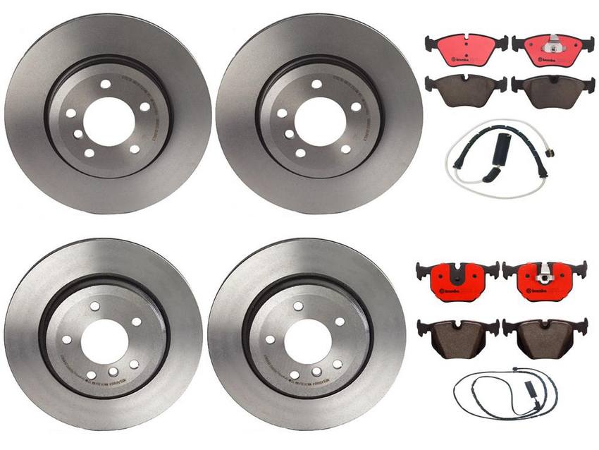 BMW Land Rover Brake Kit - Pads &  Rotors Front and Rear (325mm/320mm) (Ceramic) SFP500210 - Brembo 2858887KIT